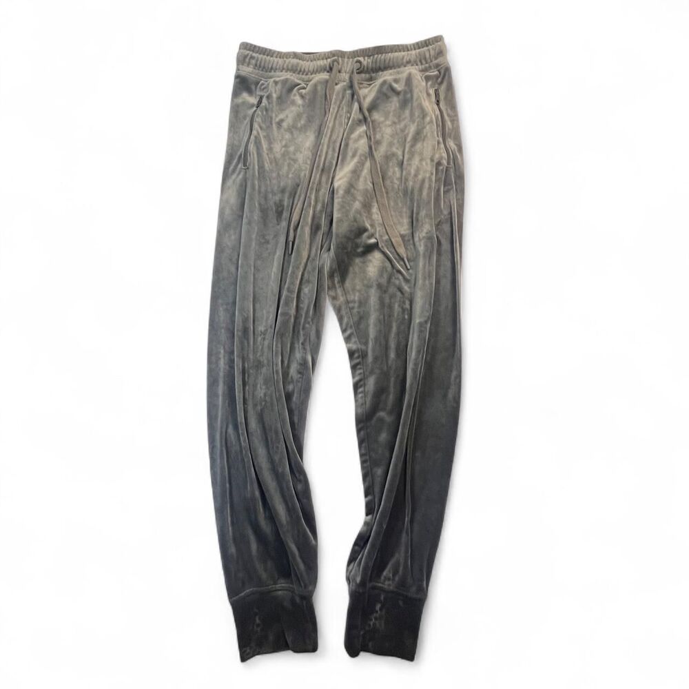 Aerie OFFLINE Gray Velour Joggers Women's Size M Drawstring Tapered Lounge Pants